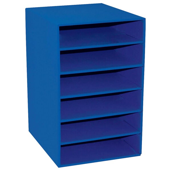 Classroom Keepers 6-Shelf Organizer, Blue, 17.75H x 12W x 13.5D